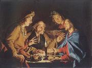 Matthias Stomer Christ in Emmaus oil painting picture wholesale